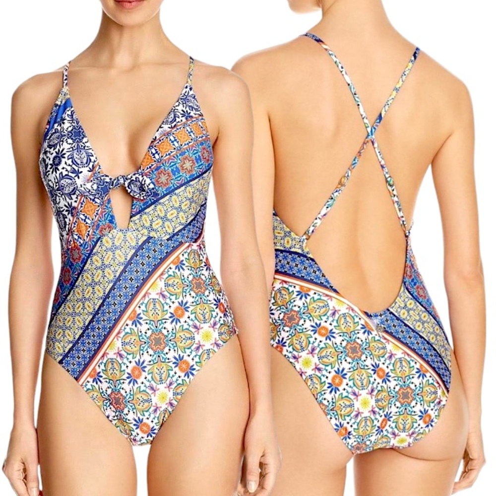 Nanette Lepore One Piece Patchwork Goddess Swimsuit